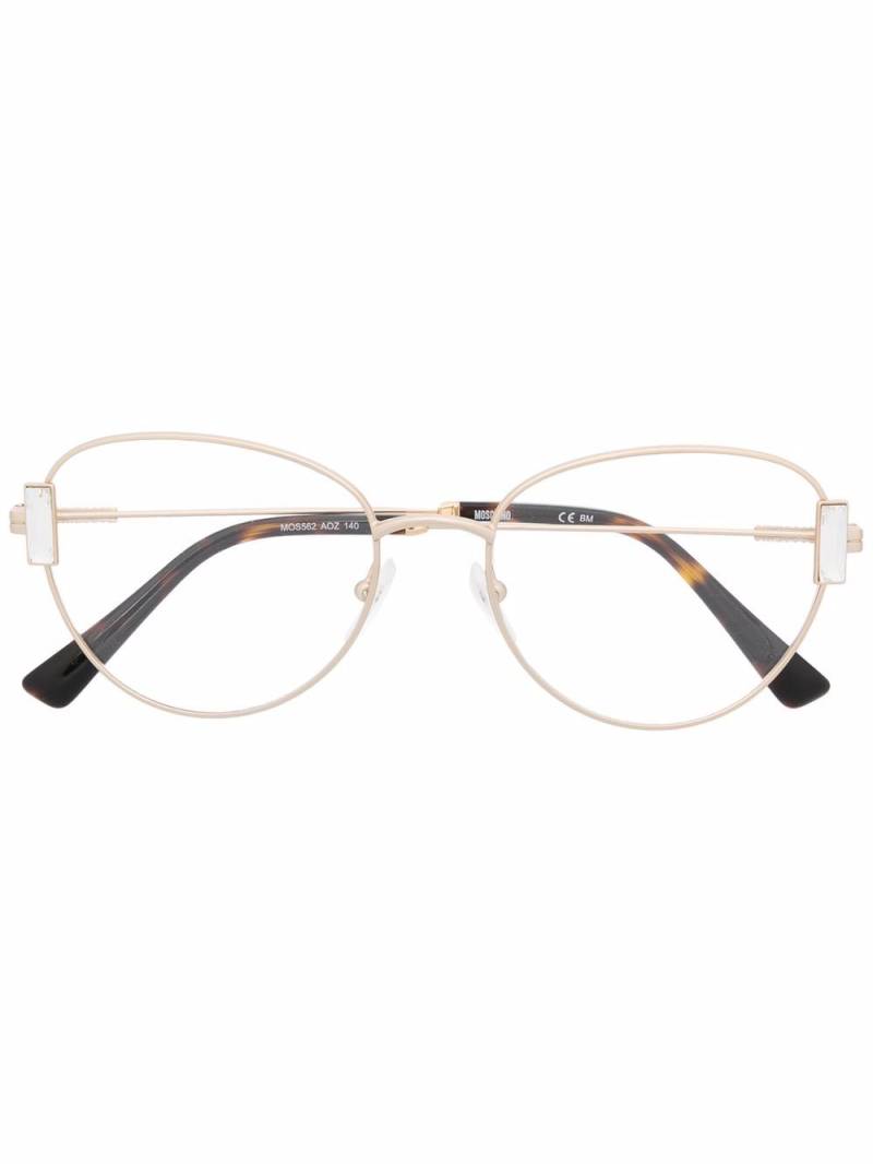 Moschino Eyewear round-frame tonal glasses - Gold von Moschino Eyewear