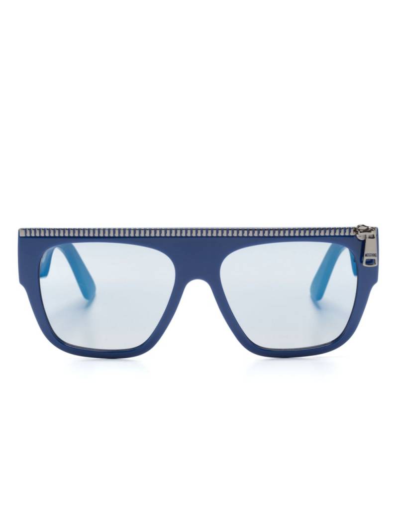 Moschino Eyewear zip-detail square-frame sunglasses - Blue von Moschino Eyewear