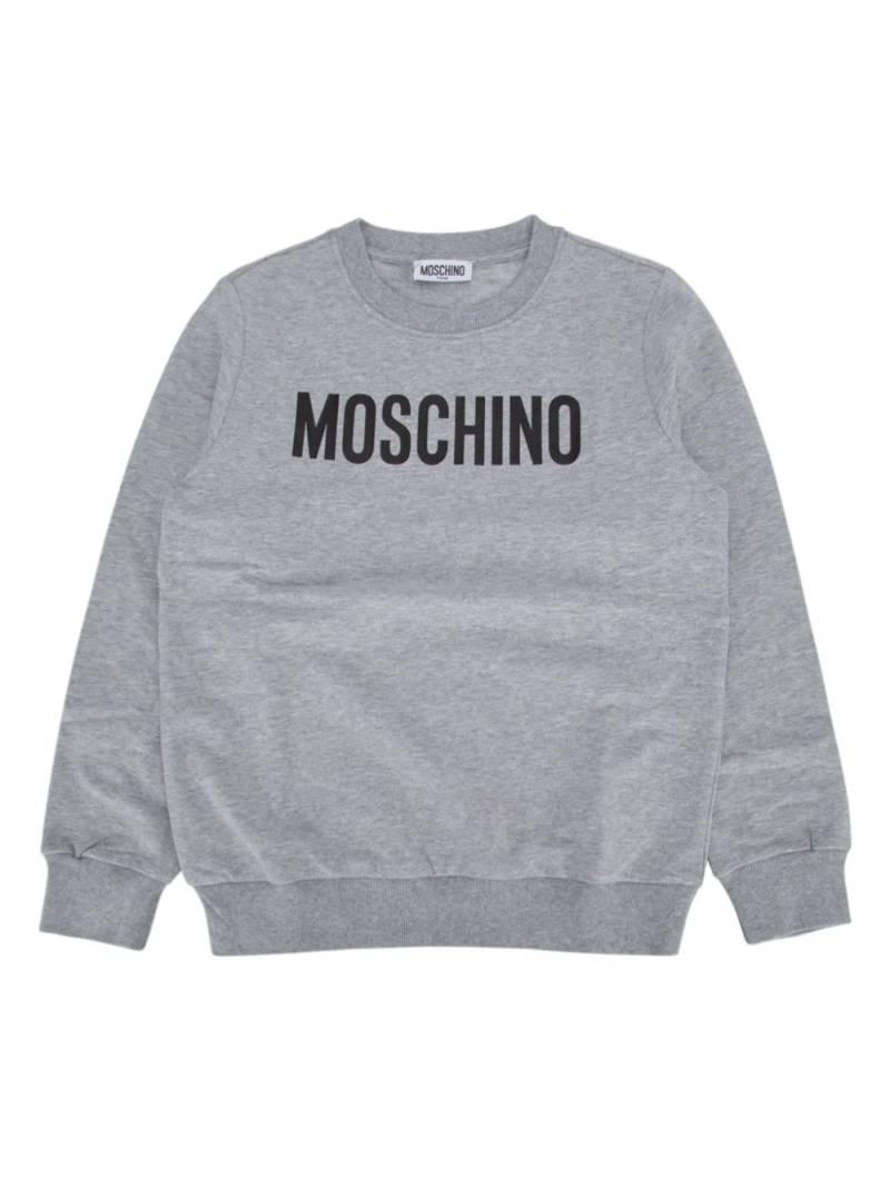 Moschino Kids Addition crew-neck sweatshirt - Grey von Moschino Kids