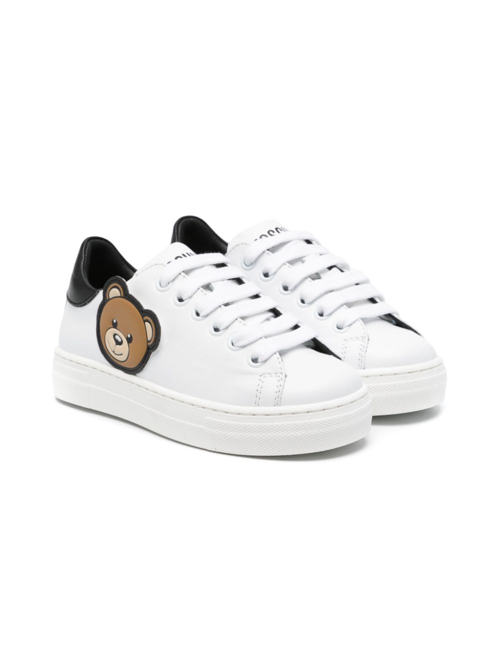 Moschino Kids Leo Teddy-motif sneakers - White von Moschino Kids