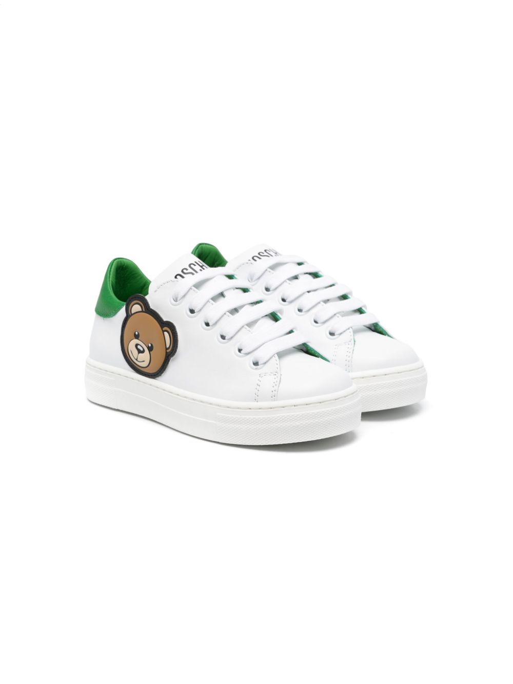 Moschino Kids Leo Teddy-motif sneakers - White von Moschino Kids