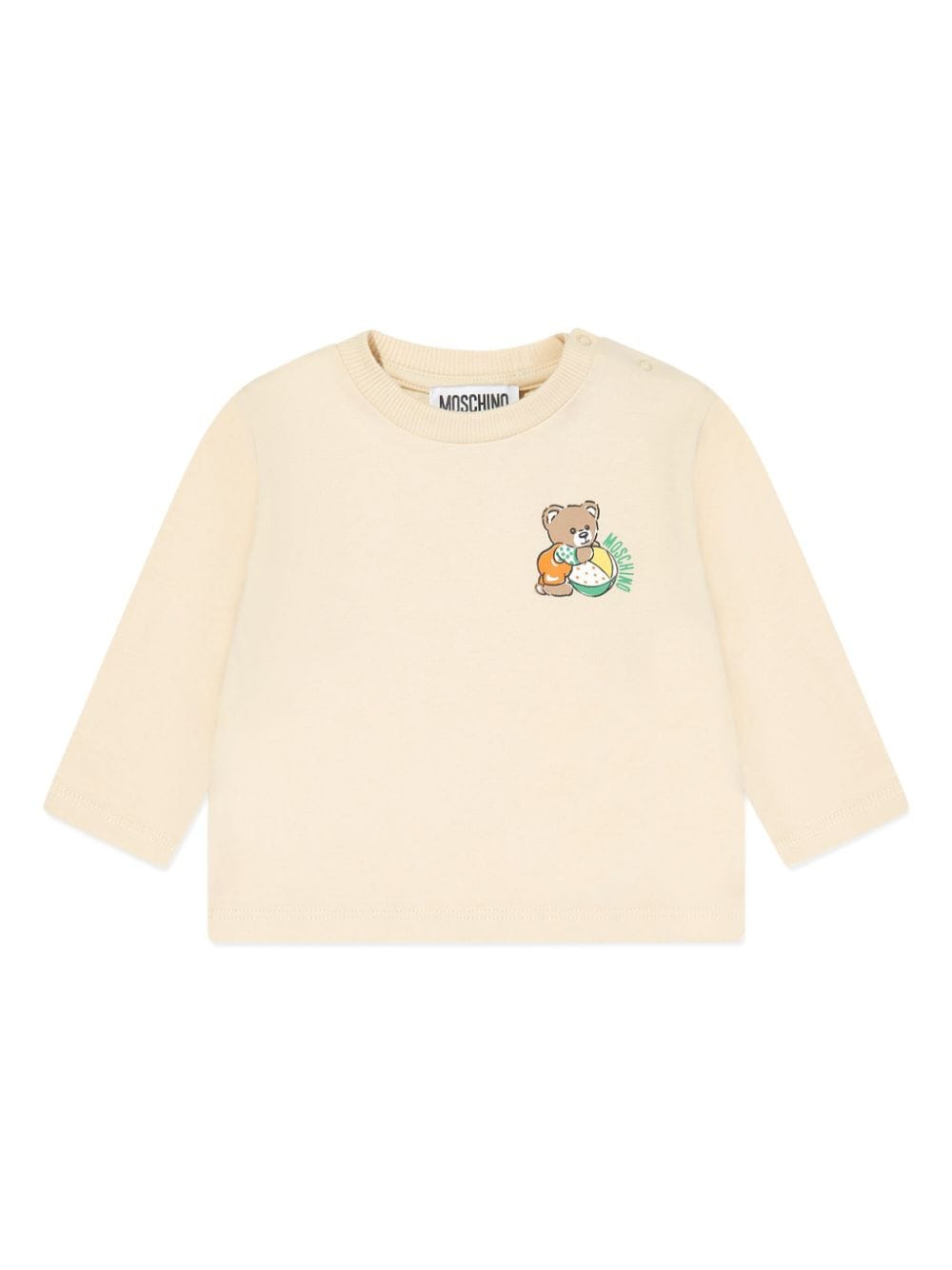 Moschino Kids Leo Teddy-print T-shirt - Neutrals von Moschino Kids