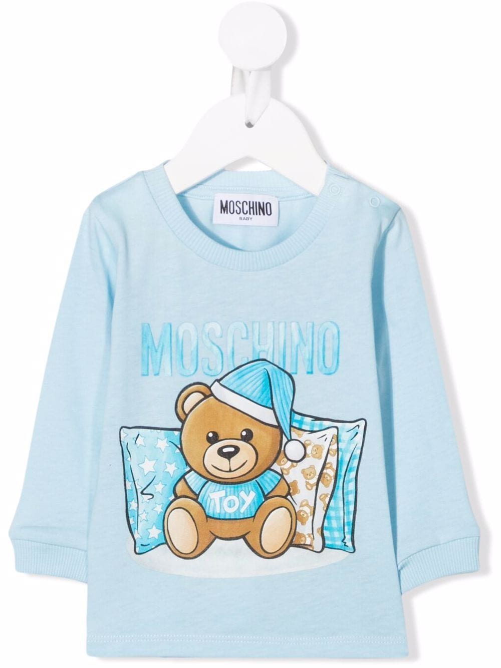 Moschino Kids Sleepy Teddy long-sleeve T-shirt - Blue von Moschino Kids