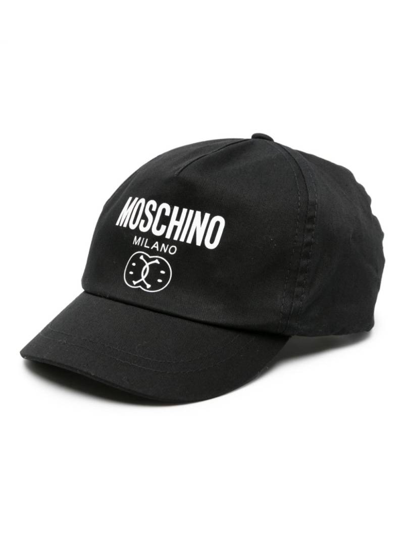 Moschino Kids Smiley-print cotton cap - Black von Moschino Kids