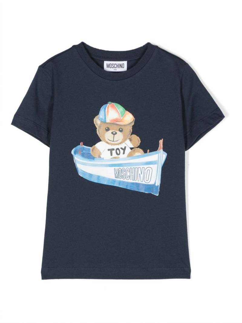 Moschino Kids Teddy Bear boat print T-shirt - Blue von Moschino Kids