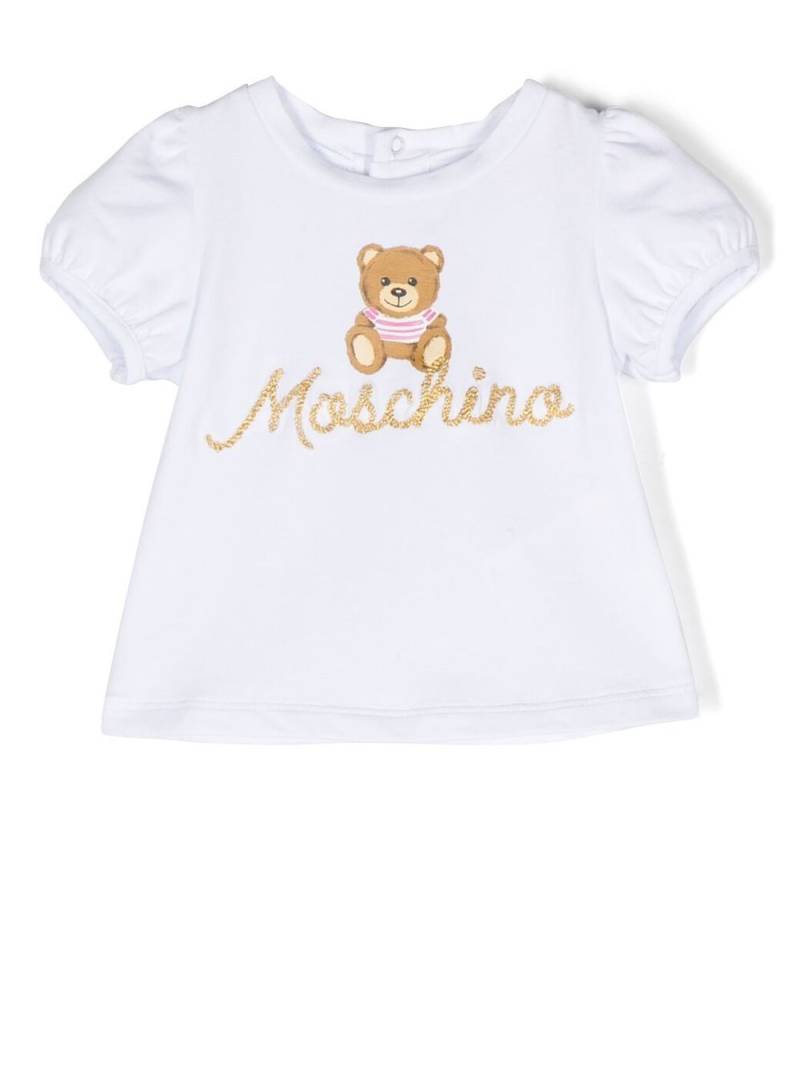 Moschino Kids Teddy Bear cotton T-Shirt - White von Moschino Kids