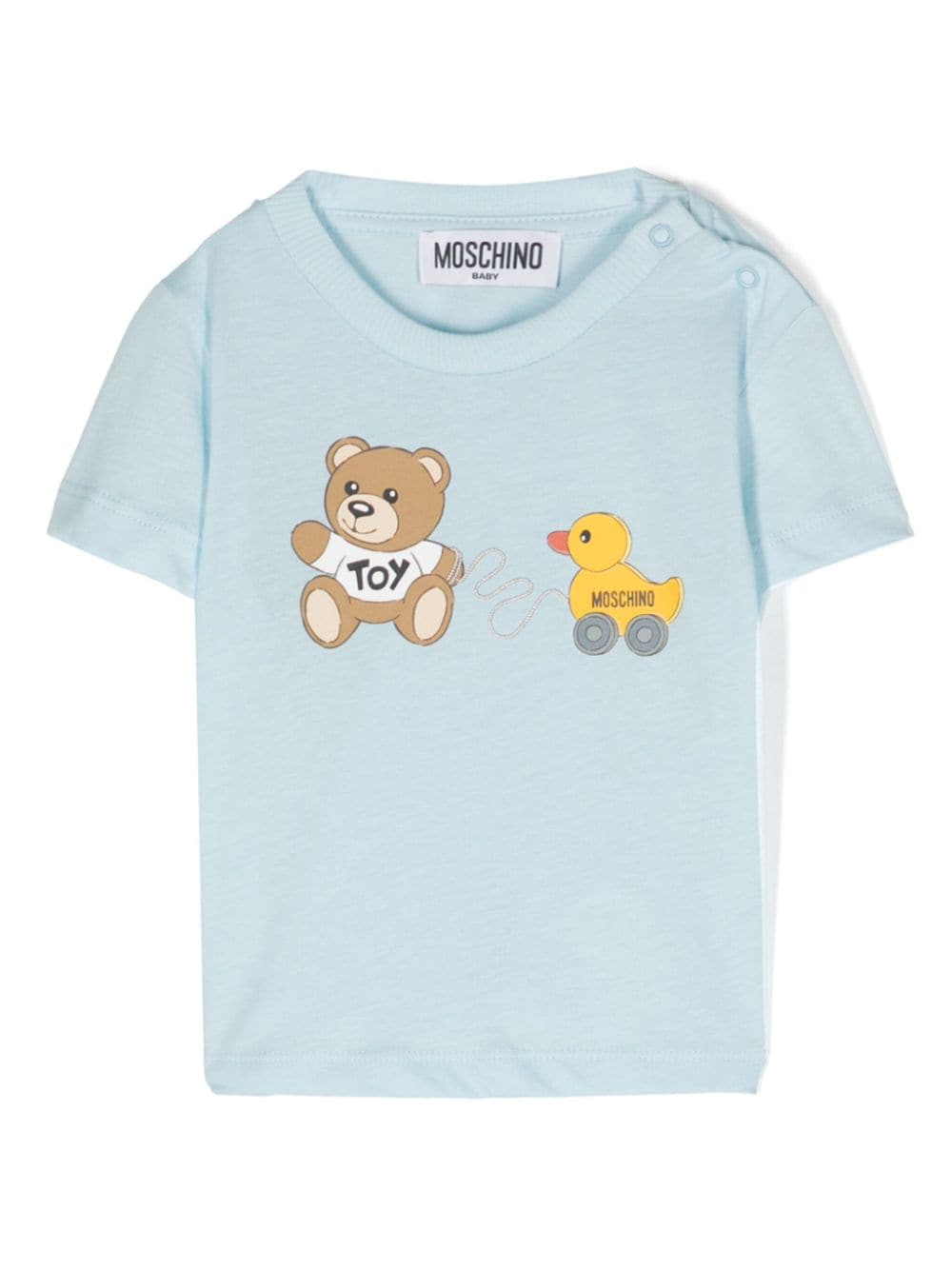 Moschino Kids Teddy Bear cotton T-shirt - Blue von Moschino Kids