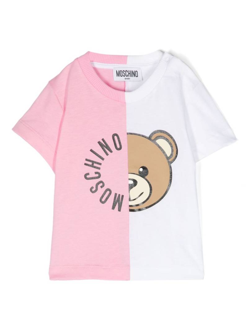 Moschino Kids Teddy Bear cotton T-shirt - Pink von Moschino Kids