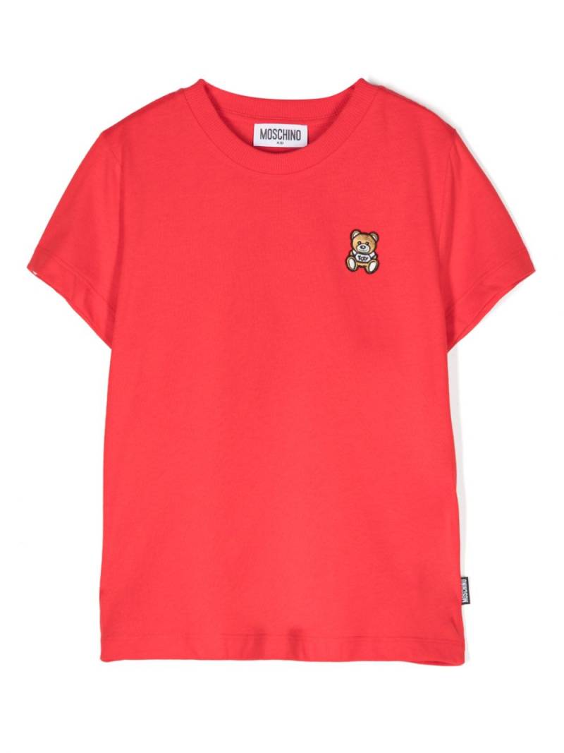 Moschino Kids Teddy Bear cotton T-shirt - Red von Moschino Kids