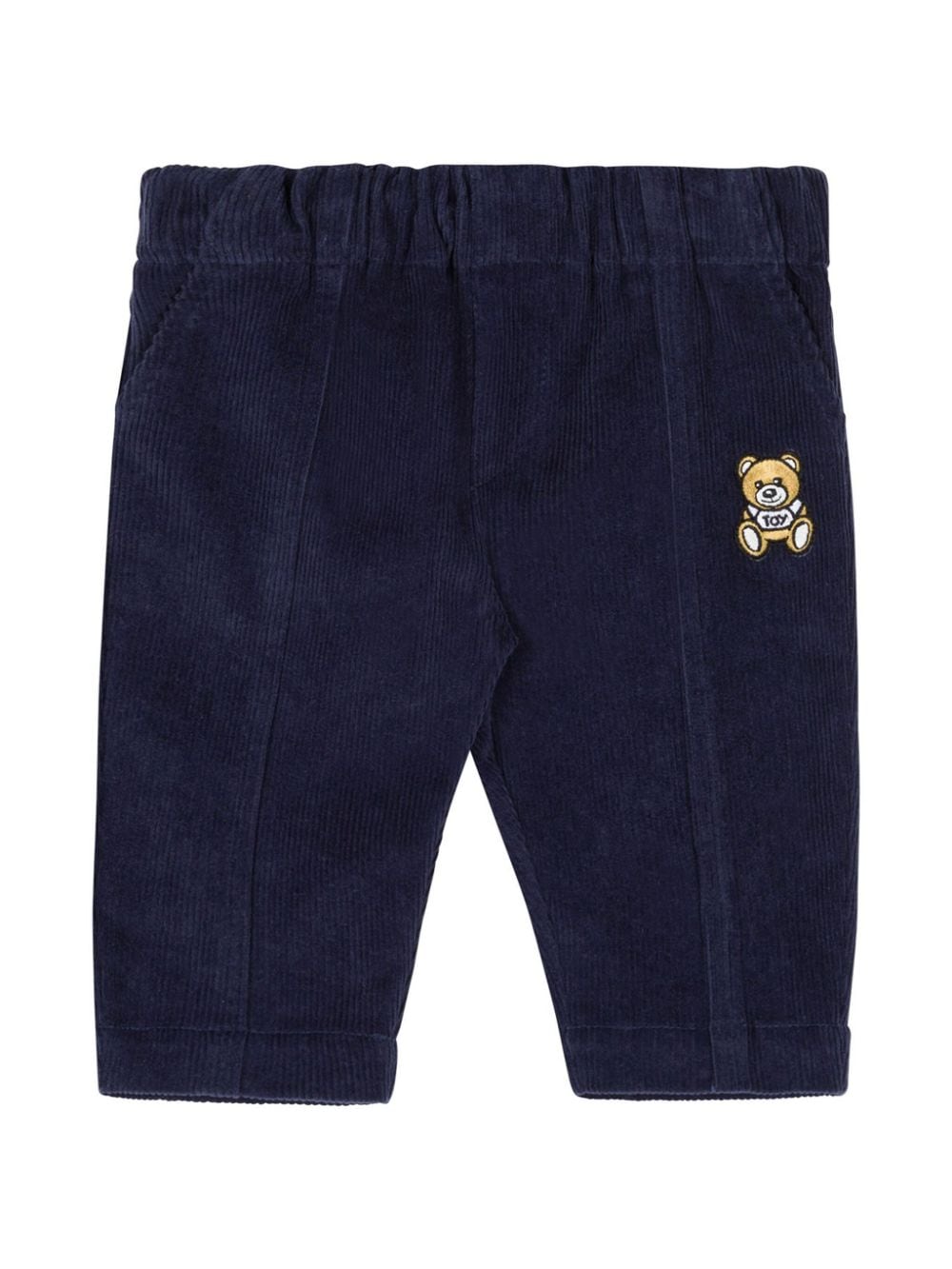 Moschino Kids Teddy Bear cotton-blend trousers - Blue von Moschino Kids