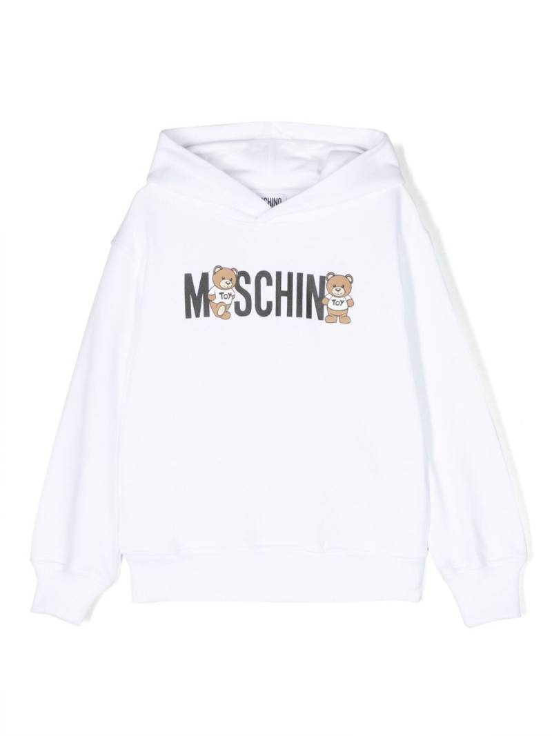 Moschino Kids Teddy Bear cotton hoodie - White von Moschino Kids