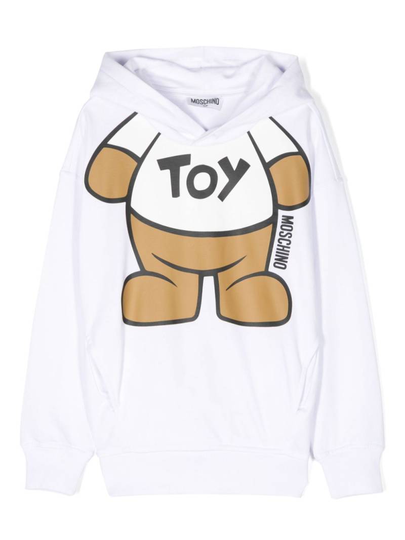 Moschino Kids Teddy Bear cotton hoodie - White von Moschino Kids