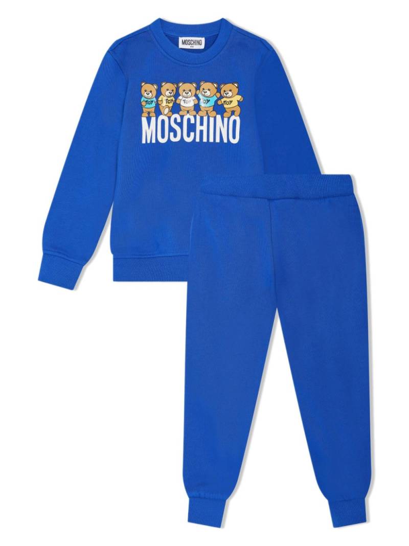 Moschino Kids Teddy Bear cotton jersey tracksuit - Blue von Moschino Kids