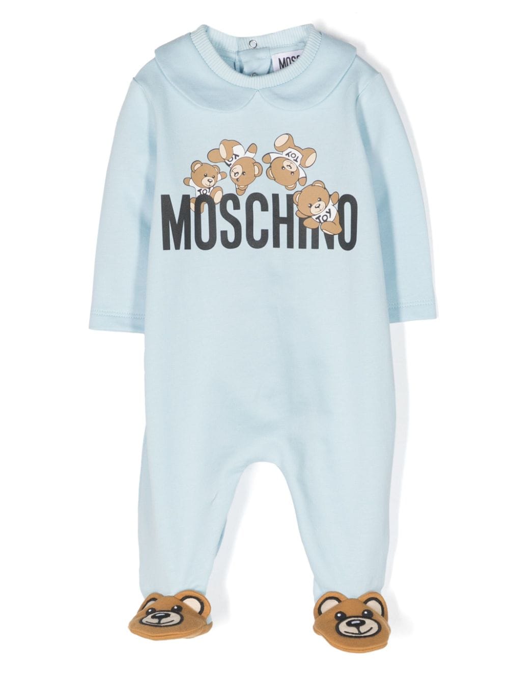 Moschino Kids Teddy Bear cotton pajamas - Blue von Moschino Kids