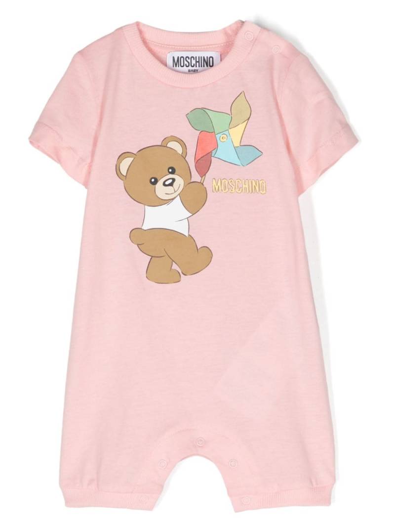 Moschino Kids Teddy Bear cotton romper - Pink von Moschino Kids