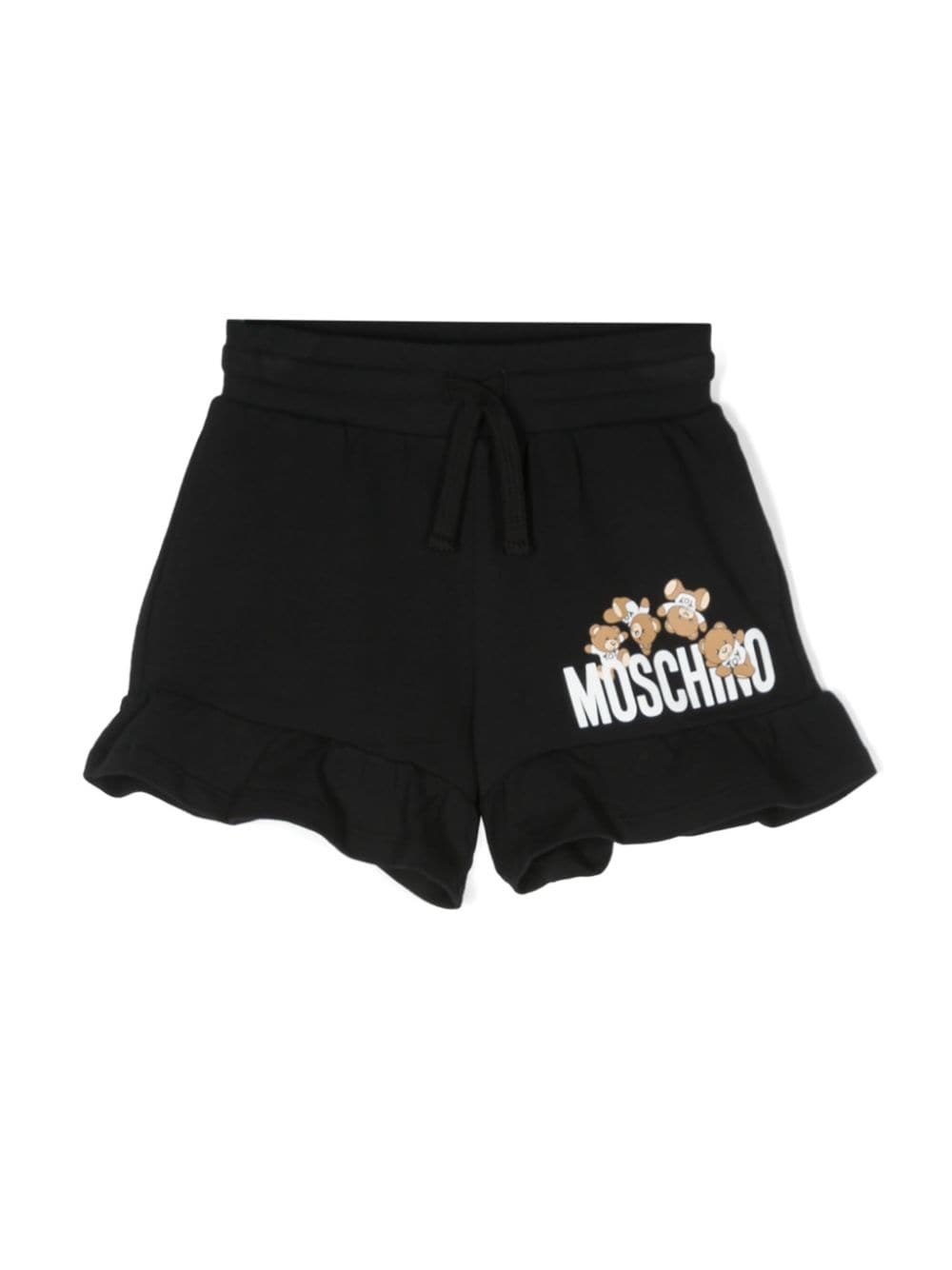Moschino Kids Teddy Bear cotton shorts - Black von Moschino Kids