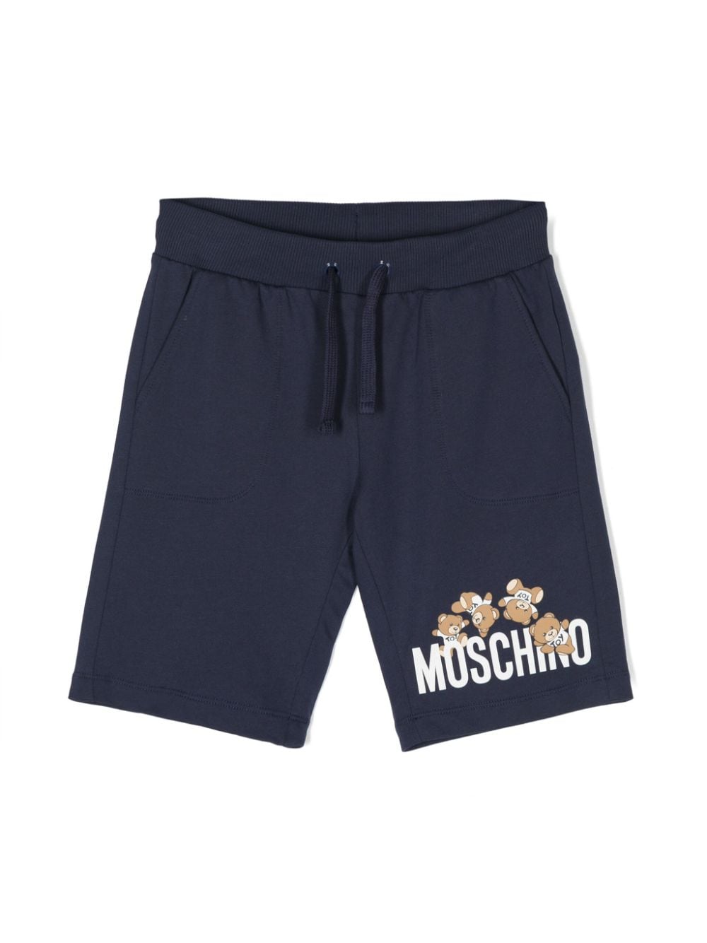 Moschino Kids Teddy Bear cotton shorts - Blue von Moschino Kids