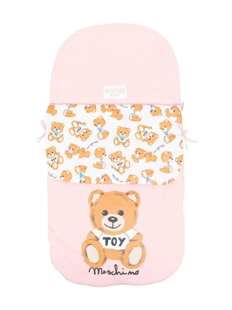 Moschino Kids Teddy Bear cotton sleep bag - Pink von Moschino Kids