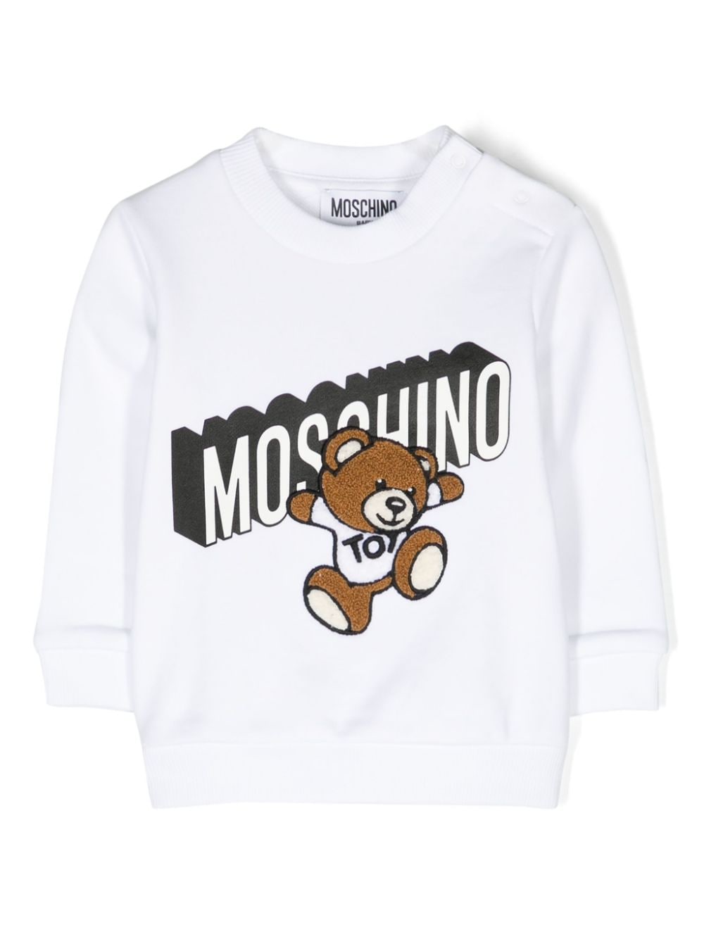 Moschino Kids Teddy Bear cotton sweatshirt - White von Moschino Kids