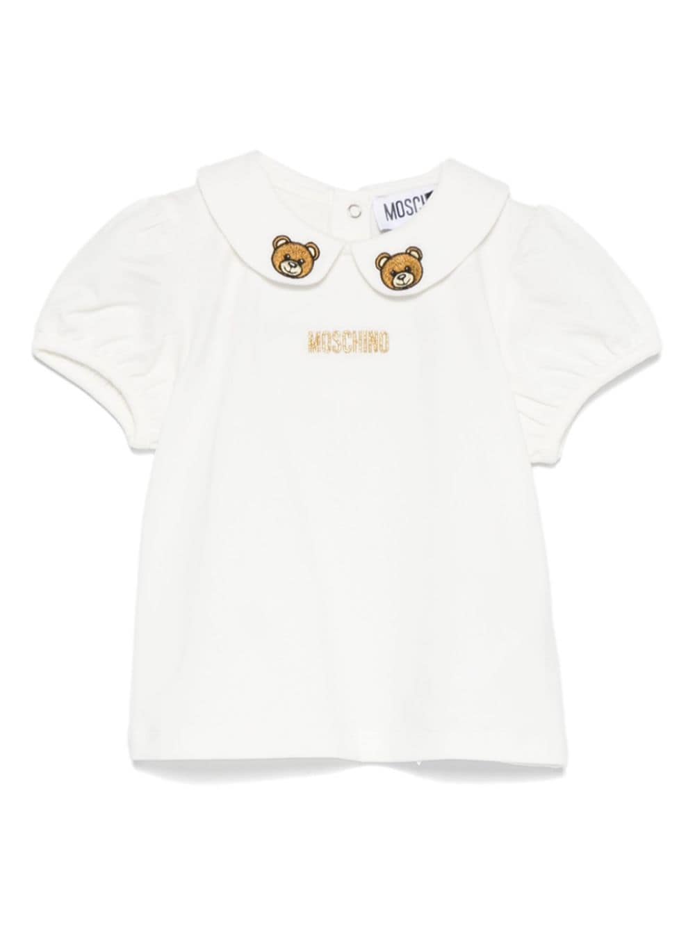 Moschino Kids Teddy Bear-embroidered T-shirt - Neutrals von Moschino Kids