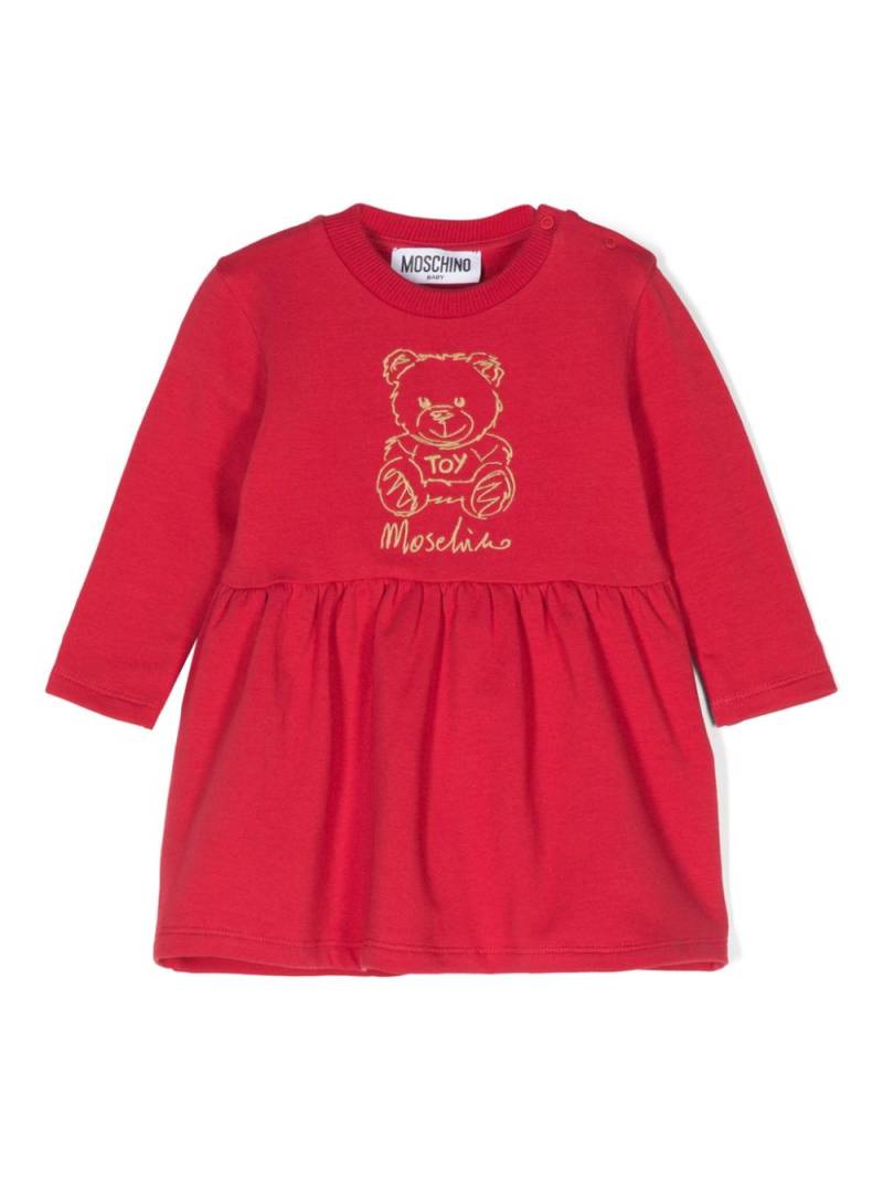 Moschino Kids Teddy Bear-embroidered dress von Moschino Kids