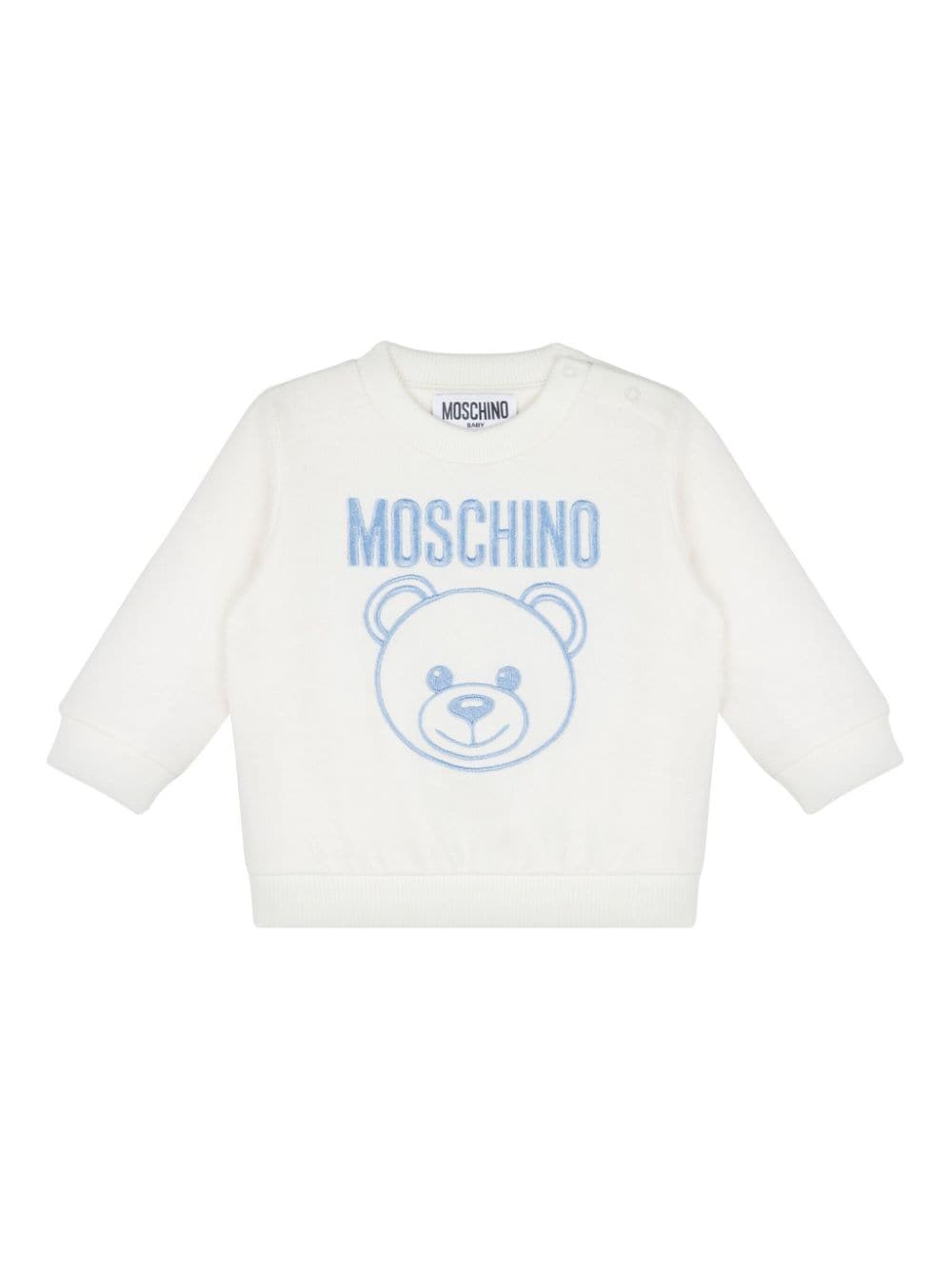 Moschino Kids Teddy Bear-embroidered sweatshirt - White von Moschino Kids