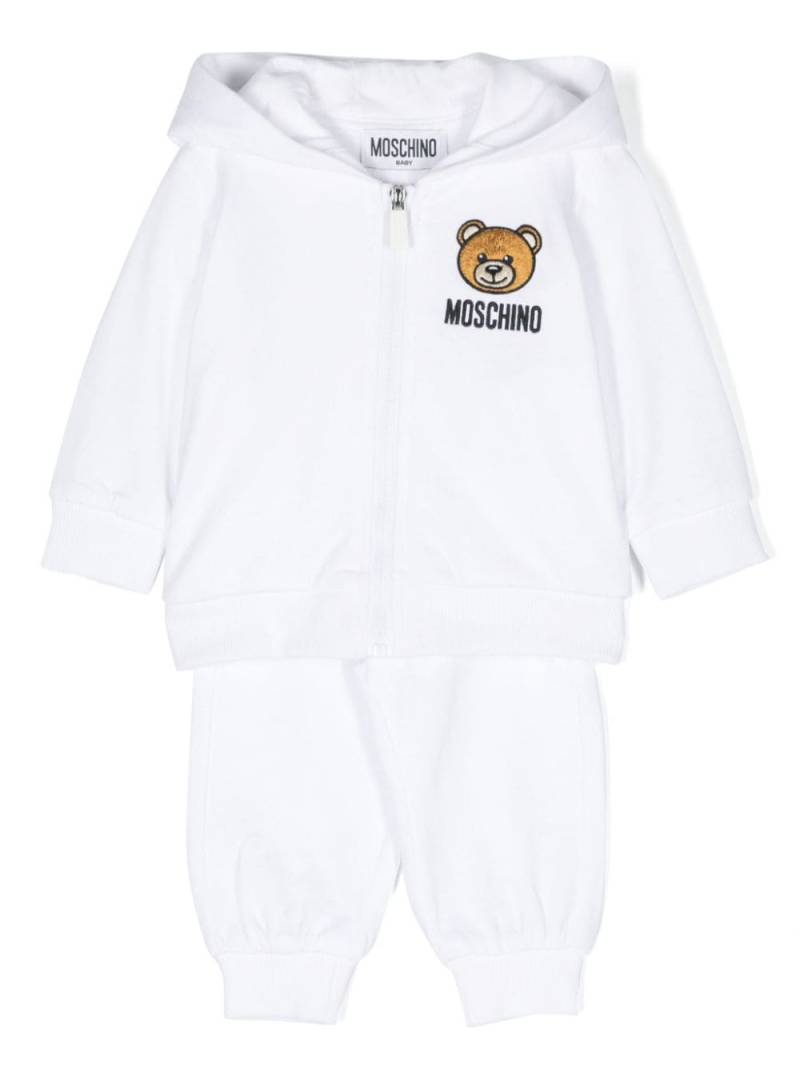 Moschino Kids Teddy Bear-embroidered tracksuit set - White von Moschino Kids