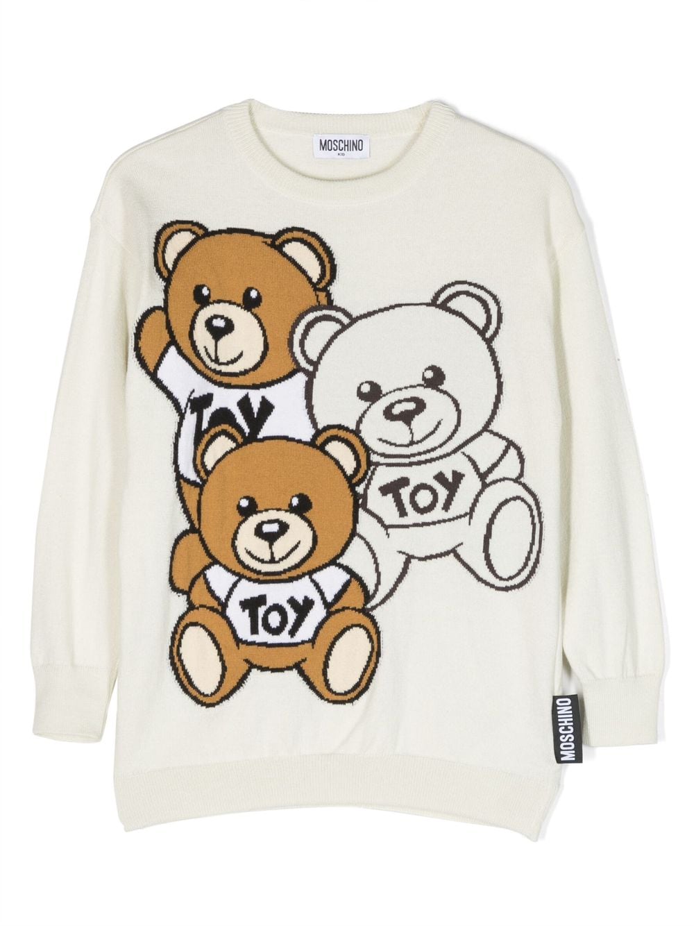 Moschino Kids Teddy Bear fine-knit jumper - Neutrals von Moschino Kids