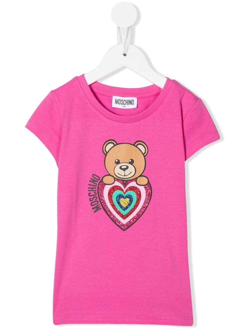 Moschino Kids Teddy Bear heart-motif T-Shirt - Pink von Moschino Kids