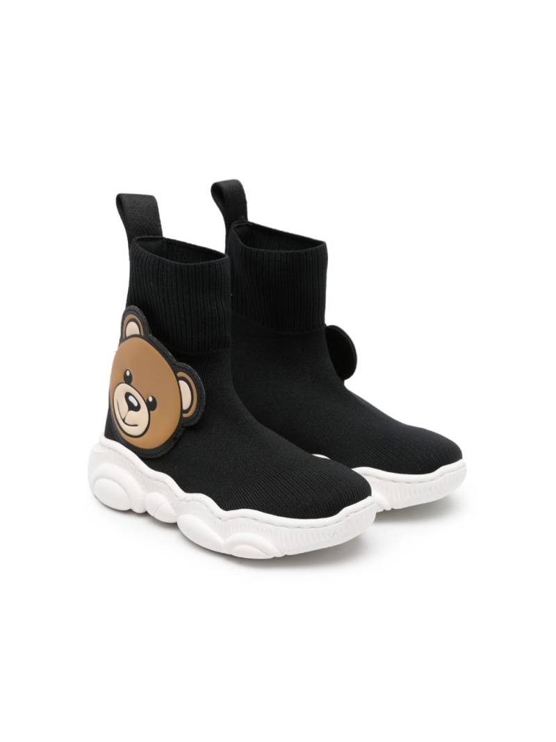 Moschino Kids Teddy Bear high-top sneakers - Black von Moschino Kids