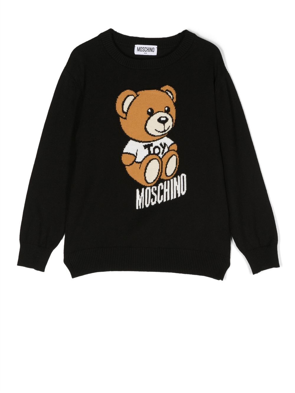 Moschino Kids Teddy Bear knitted jumper - Black von Moschino Kids