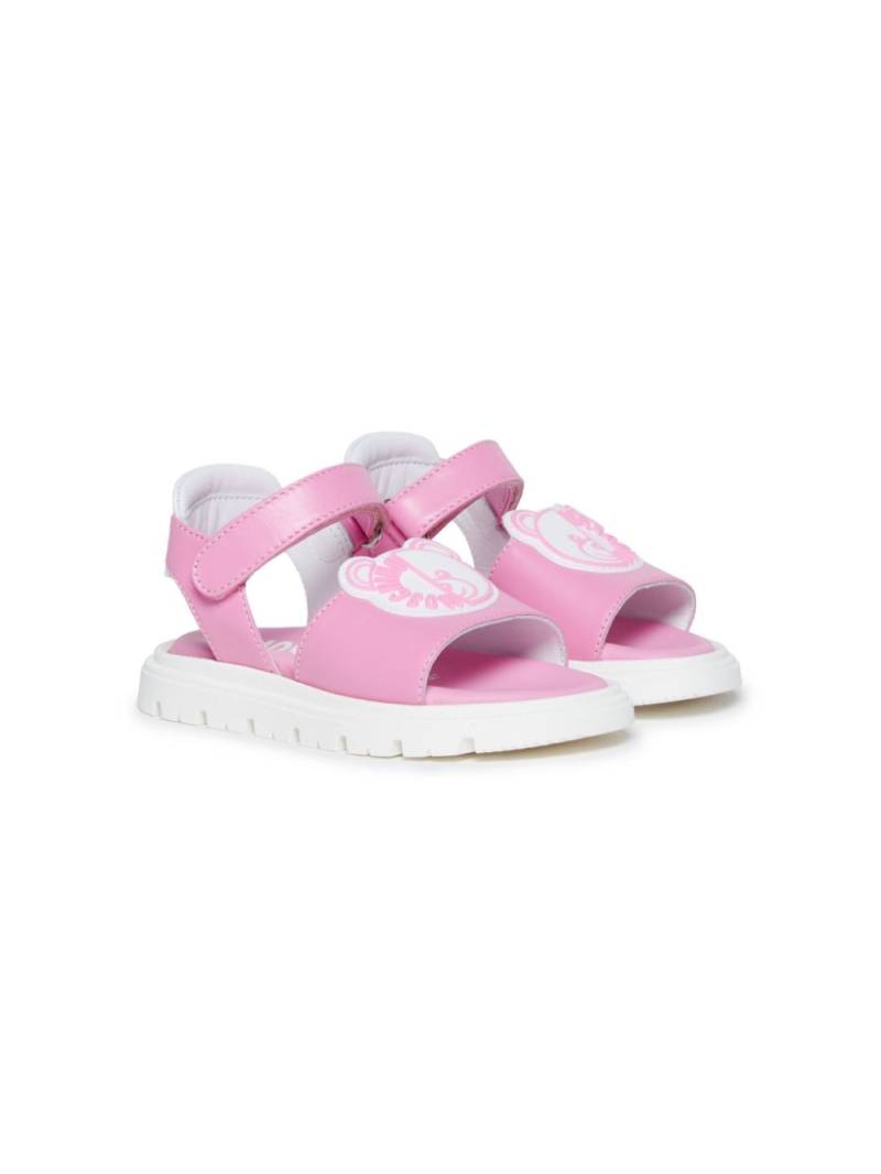 Moschino Kids Teddy Bear leather sandals - Pink von Moschino Kids