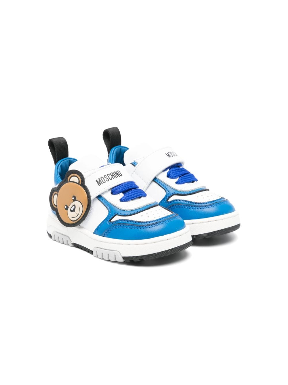 Moschino Kids Teddy Bear leather sneakers - White von Moschino Kids