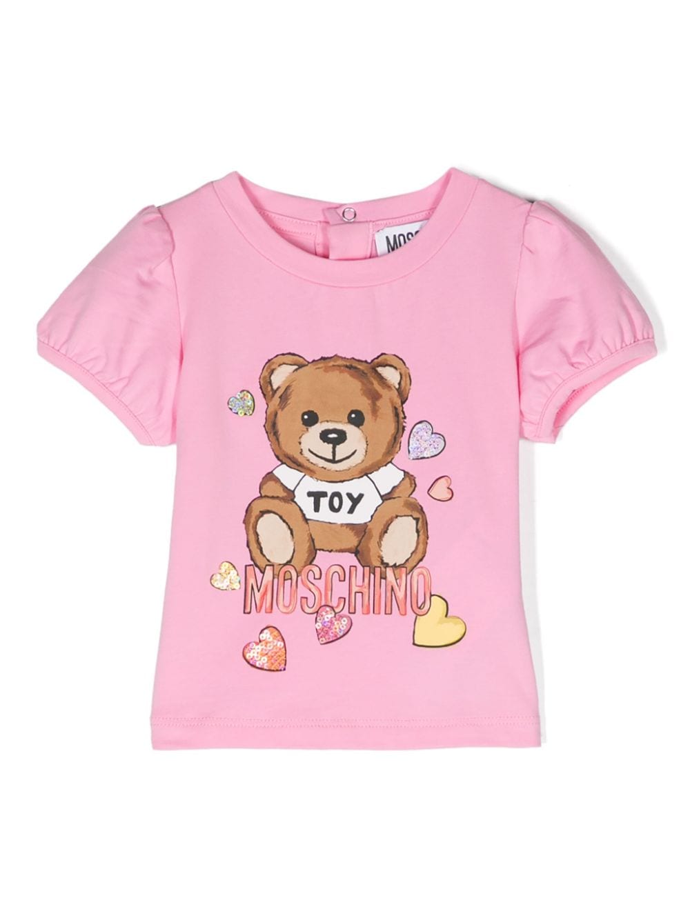 Moschino Kids Teddy Bear logo-print T-shirt - Pink von Moschino Kids