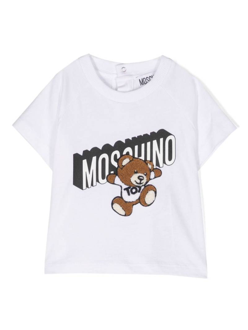 Moschino Kids Teddy Bear logo-print T-shirt - White von Moschino Kids