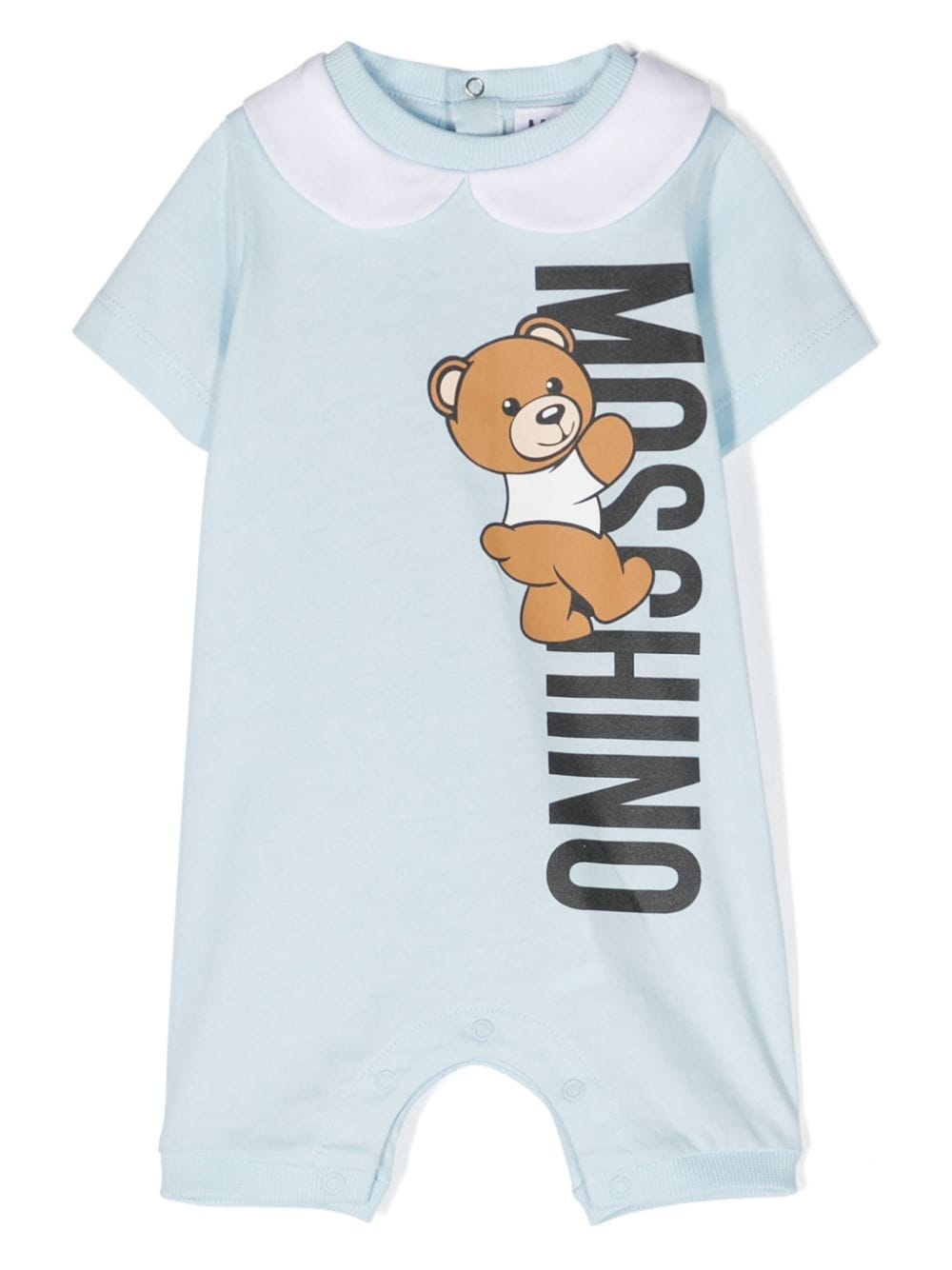 Moschino Kids Teddy Bear logo-print romper - Blue von Moschino Kids