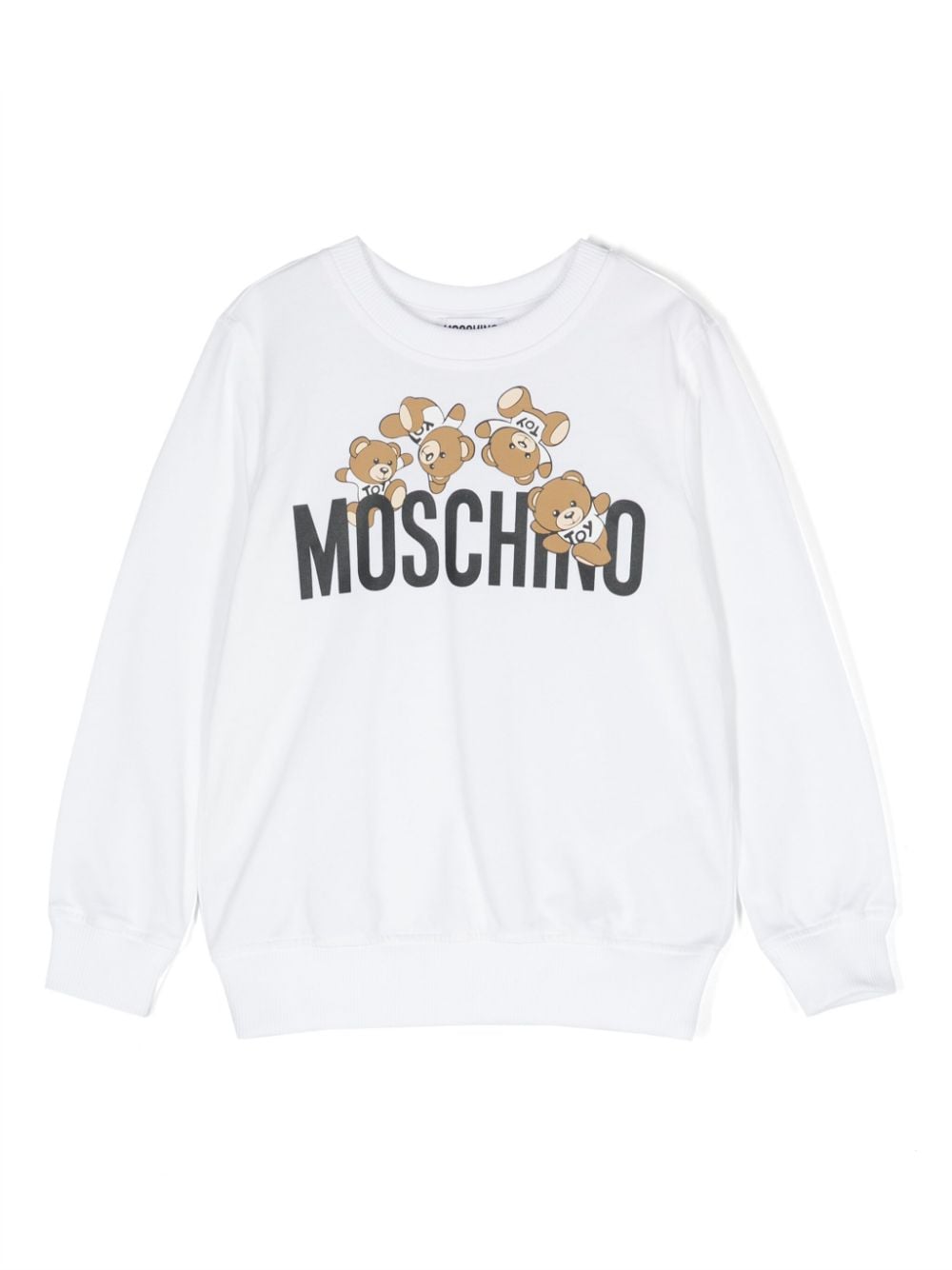 Moschino Kids Teddy Bear logo-print sweatshirt - Neutrals von Moschino Kids