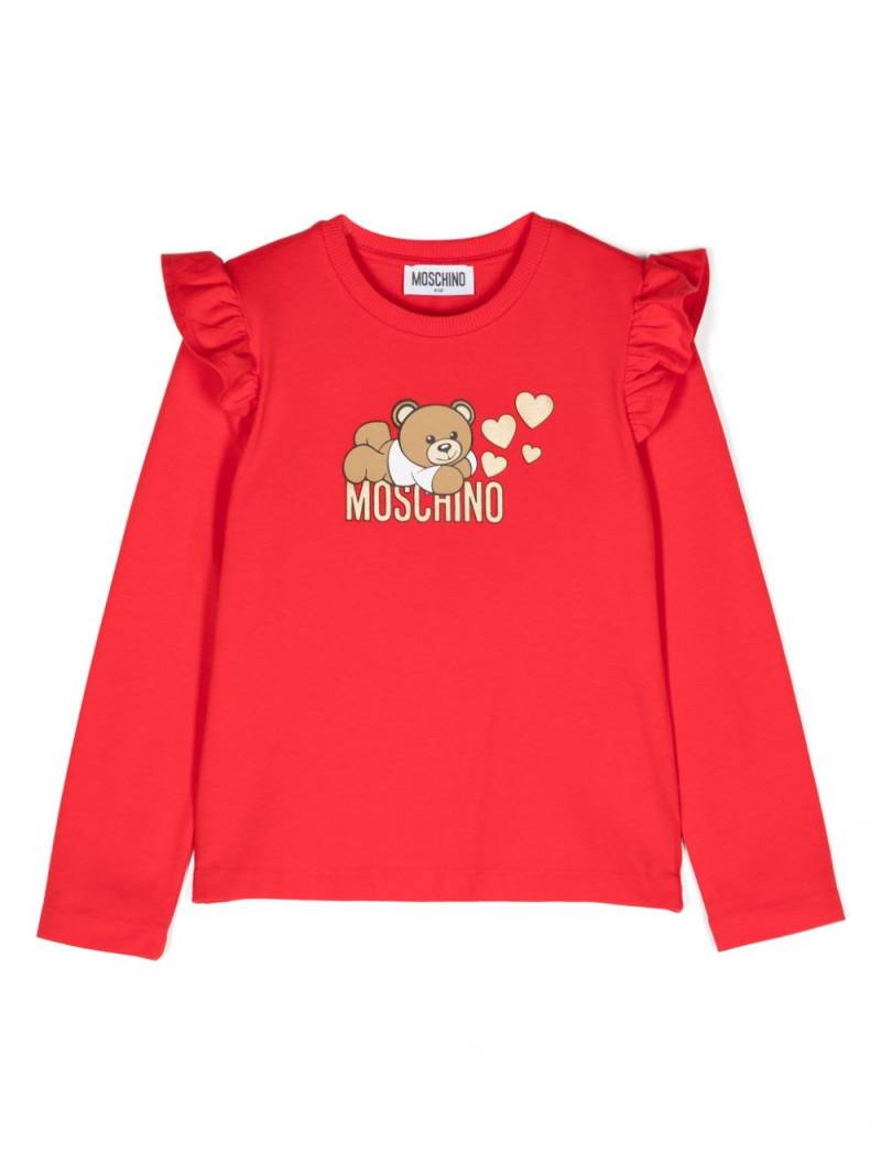 Moschino Kids Teddy Bear-motif T-shirt - Red von Moschino Kids