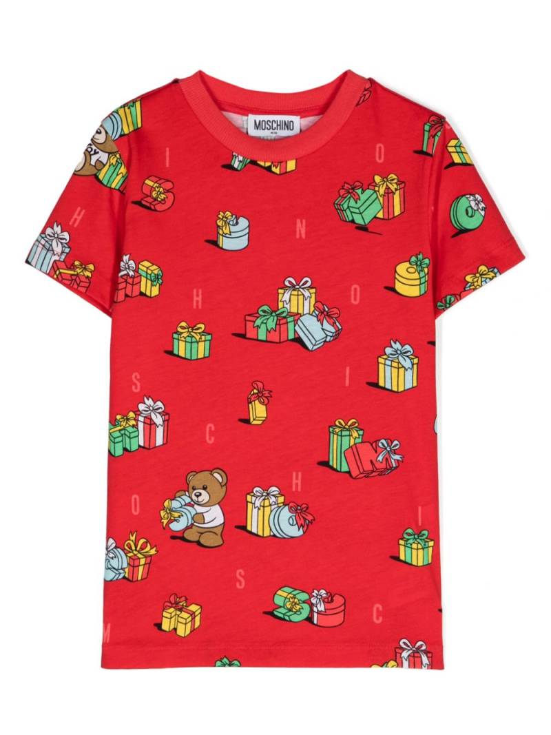 Moschino Kids Teddy Bear-motif T-shirt - Red von Moschino Kids