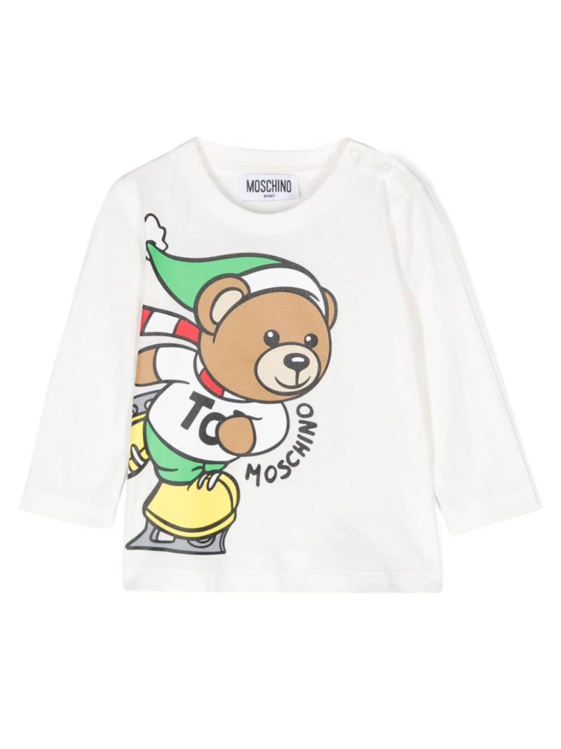 Moschino Kids Teddy Bear-motif T-shirt - White von Moschino Kids