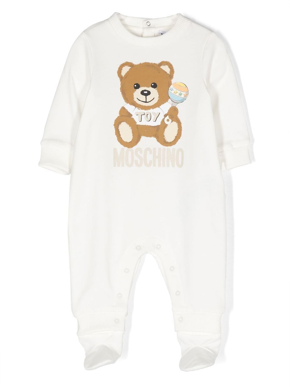 Moschino Kids Teddy Bear motif babygrow - White von Moschino Kids