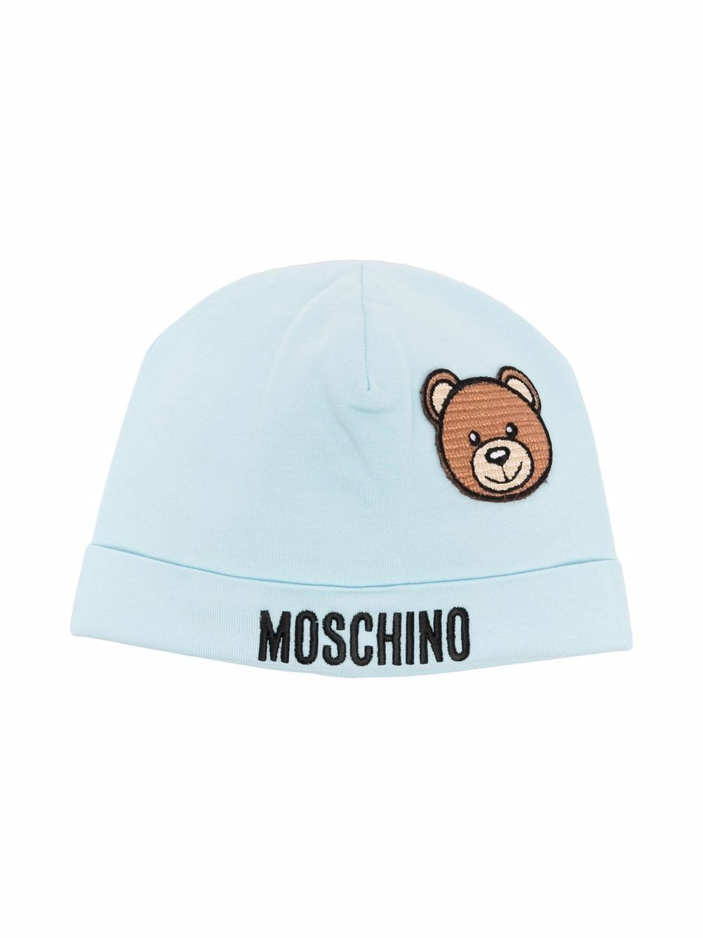 Moschino Kids Teddy Bear motif beanie - Blue von Moschino Kids
