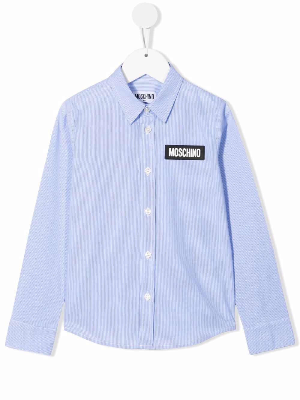 Moschino Kids Teddy Bear motif cotton shirt - Blue von Moschino Kids