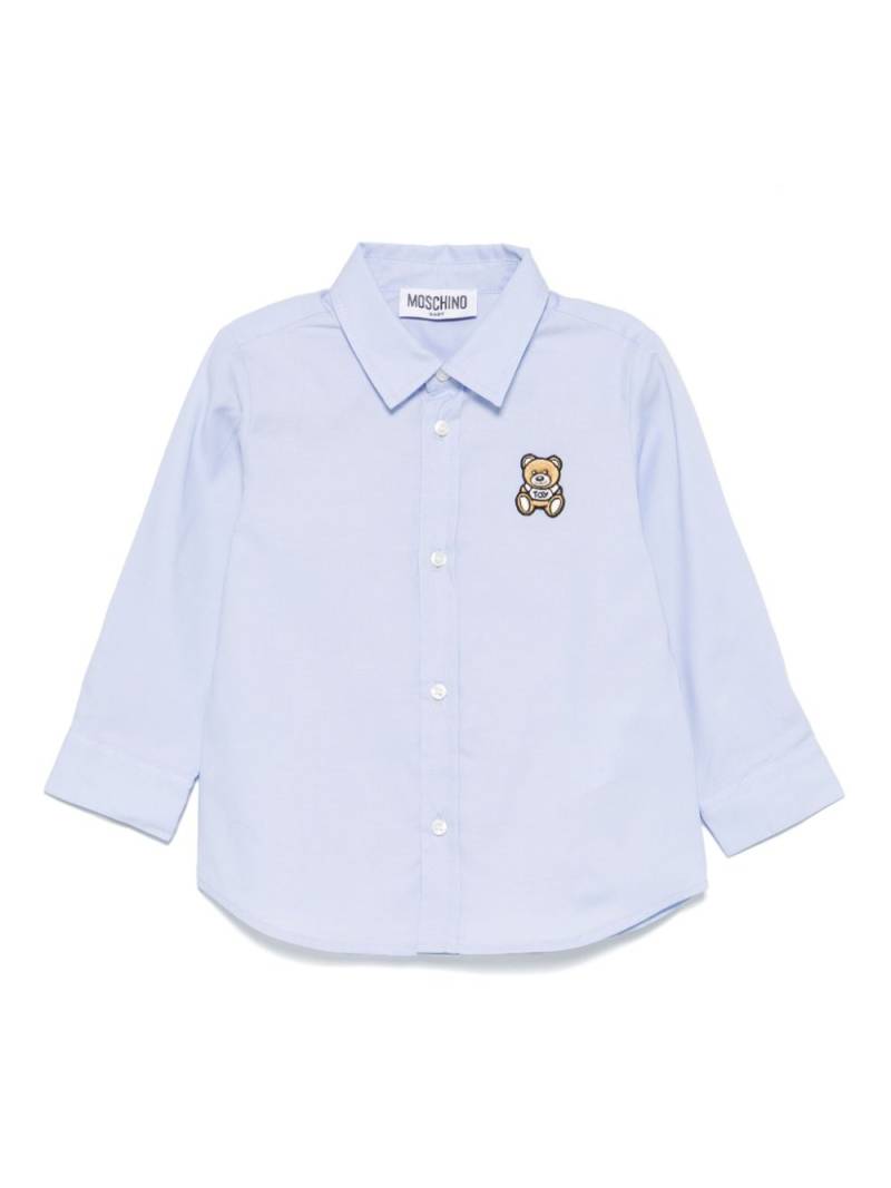 Moschino Kids Teddy Bear-motif cotton shirt - Blue von Moschino Kids