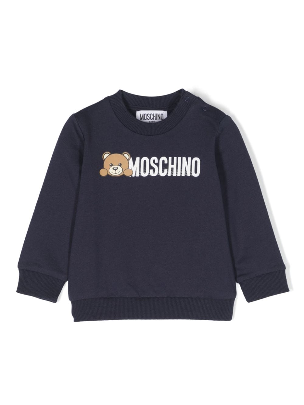 Moschino Kids Teddy Bear-motif cotton sweatshirt - Blue von Moschino Kids