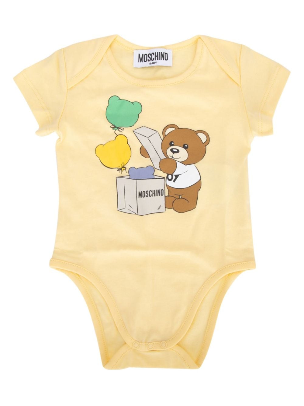 Moschino Kids Teddy Bear-motif jersey body - Yellow von Moschino Kids