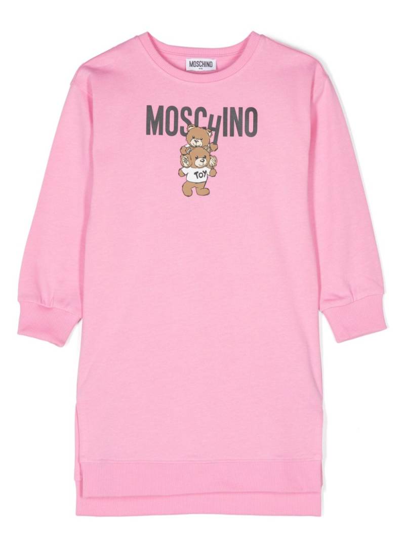 Moschino Kids Teddy Bear-motif jersey dress - Pink von Moschino Kids