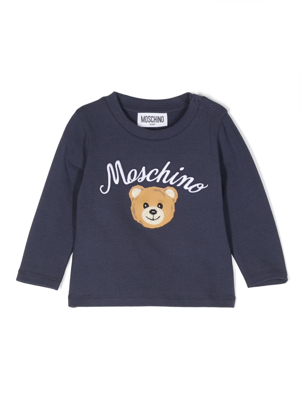 Moschino Kids Teddy Bear-motif long-sleeve T-shirt - Blue von Moschino Kids