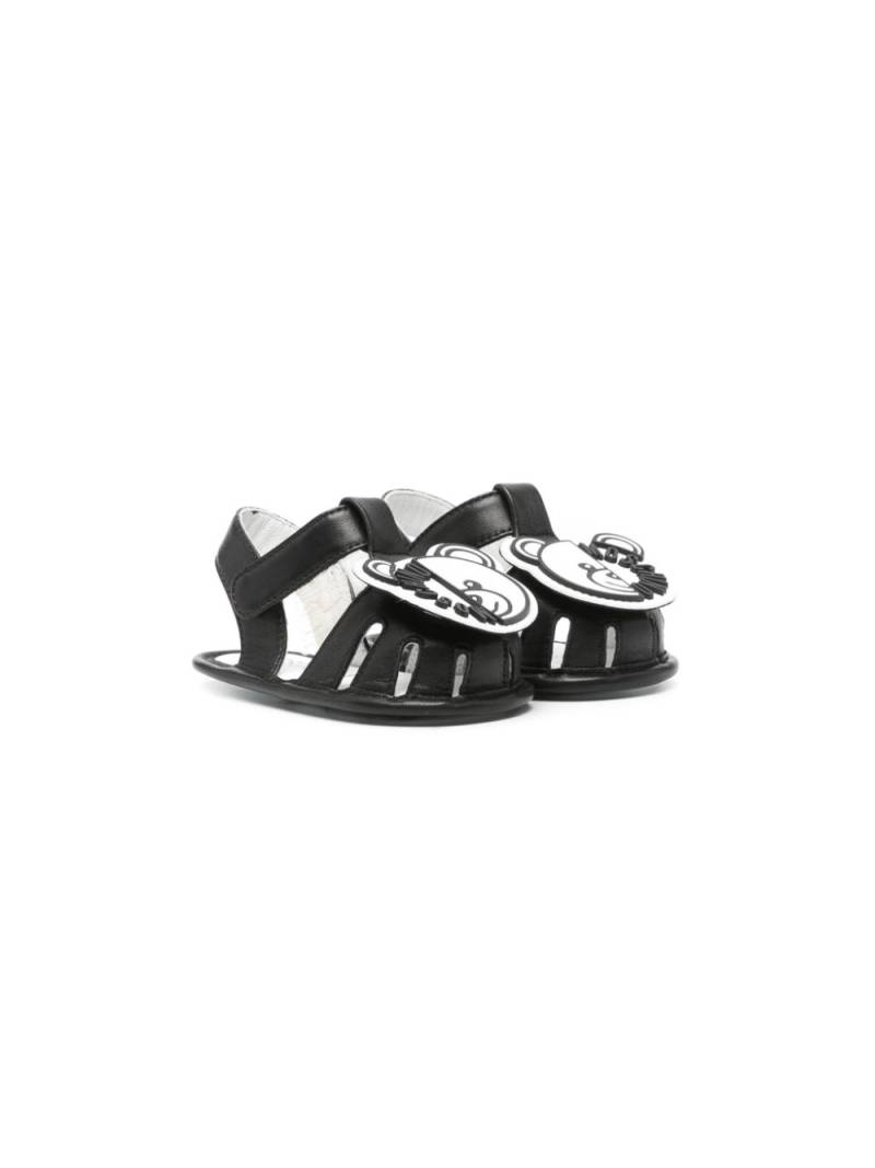 Moschino Kids Teddy Bear-motif sandals - Black von Moschino Kids