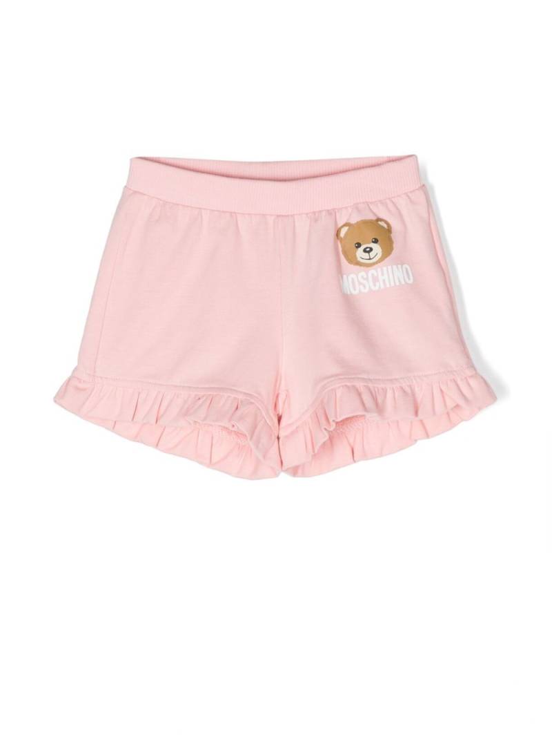 Moschino Kids Teddy Bear motif shorts - Pink von Moschino Kids